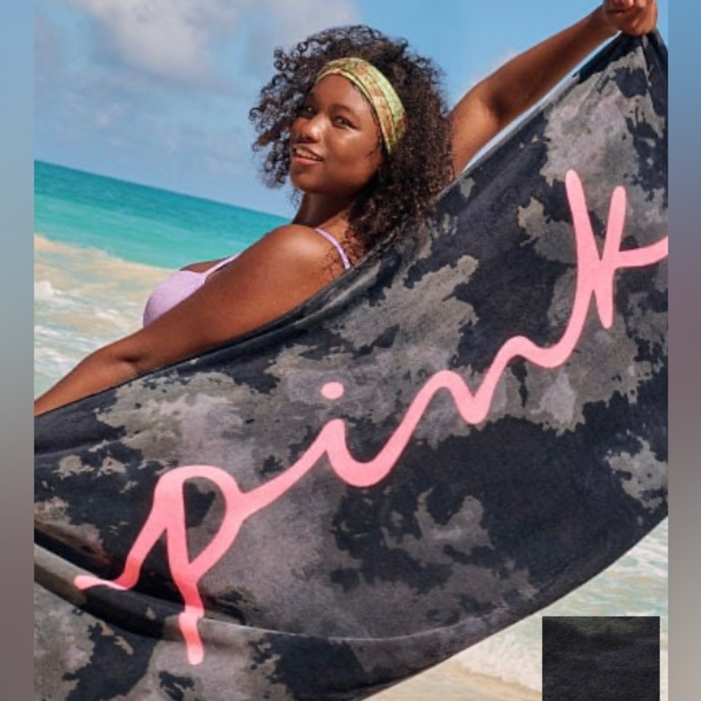PINK tie dye beach towel by VICTORIA SECRET